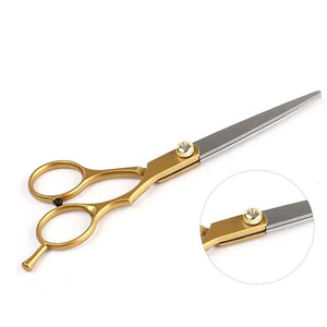 Tijeras de Peluquería Profesionales Doradas de Acero Inoxidable de 6.0 Pulgadas para Cortar y Entresacar Cabello - Product Image 1