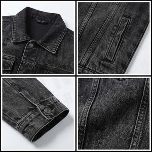 2025 OEM personalizado al por mayor de alta calidad chaqueta de mezclilla para hombre logotipo frontal manga regular Material personalizado transpirable de secado rápido - Product Image 4