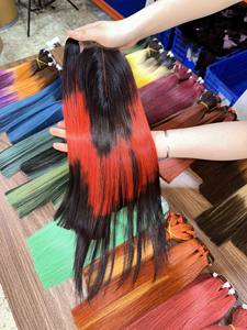 SDD มัดผมแบบผสมสีพร้อมที่ปิดผมตรงจากกระดูกผมคนเวียดนามมีที่ปิด - Product Image 5