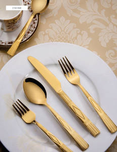 Ensemble de couverts de luxe au style élégant et raffiné, conçu pour une élégance radieuse à table et des banquets haut de gamme. - Product Image 2