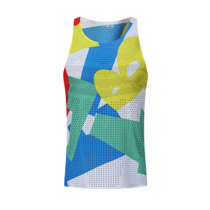 Camiseta Deportiva Personalizada para Hombre, Informal, Cómoda, con Estampado por Transferencia de Calor, Transpirable, Tejida, 100% Poliéster, Cuello Redondo, para Carreras - Product Image 4