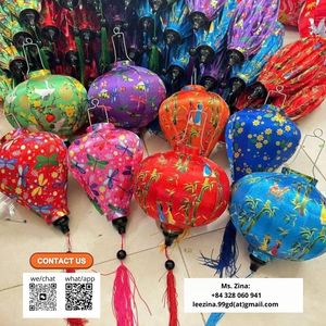 โคมไฟไหมโฮอิอันหลากสีสัน โครงไม้ไผ่ สำหรับเทศกาลตรุษจีน เทศกาลกลางฤดูใบไม้ร่วง งานแต่งงาน งานอีเว้นท์ ตกแต่งร้านกาแฟ สวน โดย 99 โกลด์ ดาต้า - Product Image 4