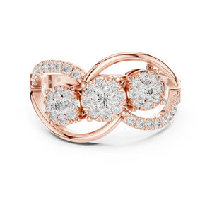 Anillo de Compromiso de Oro Amarillo de 14K con Diamante Cultivado en Laboratorio, Redondo, para Mujer |   Diamante Cultivado Nuevo - Product Image 4