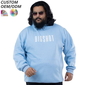 Sweat à capuche grande taille pour homme, tricoté, respirant, uni, décontracté, pour usage quotidien, avec logo personnalisé, support OEM ODM pour marques en gros - Product Image 3