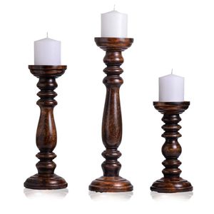 Portavelas artístico de madera, un elemento decorativo distintivo para mesas de boda, fiestas y entornos decorativos. - Product Image 5