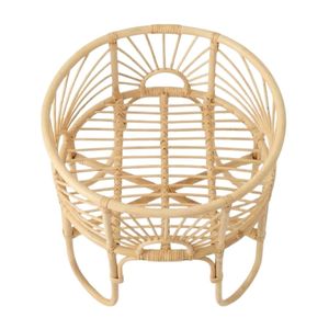 Lit de poupée en rotin naturel fait main Sun Design, berceau durable en osier pour jeu de rôle des enfants, chambre de poupée, vente en gros - Product Image 2
