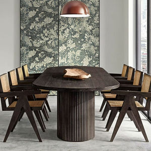 Table à manger rectangulaire moderne en bois massif Daystar Trade, 8 places, design mid-century, meuble de maison stable, assemblage requis - Product Image 3