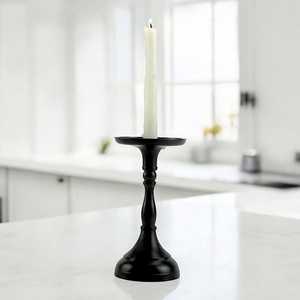 <b>Black</b> Illuminate <b>Candlestick</b> Holder for Home Decoration Durable Metal Candle Stand - Product Image 5