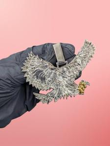 Collar con Colgante de Águila Iced Out en Tono Plateado con Moissanita, Amuleto de Águila Voladora Estilo Hip Hop - Product Image 2