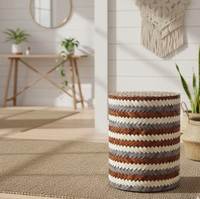 Table d'appoint carrée à rayures géométriques, noire et blanche, avec incrustations en os, pour chambre à coucher, aux prix les plus bas par NEHA ENTERPRISES