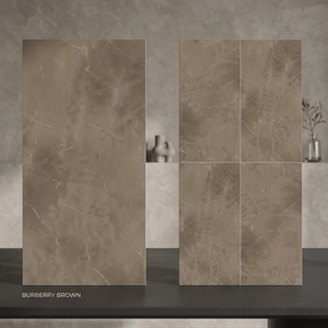 Dalles de porcelaine brillante Roso Casaata 1200x2400mm pour revêtements de sol et murs d'hôtels de luxe, pierre frittée - Product Image 6