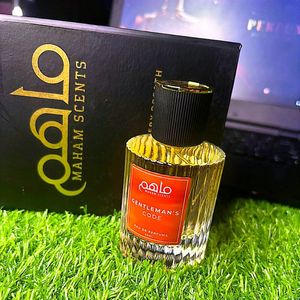 Maham Scents 's Code Eau De Parfum 50ml Spray Fluted Cylindrical Glass Bottle Leather Tobacco Scent Luxury Masculine - Product Image 5