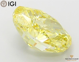 Diamante Cultivado en Laboratorio CVD de 2.00 Quilates, Color Amarillo Intenso, Claridad VS1, Certificado IGI, Forma Ovalada para Joyería Profesional - Product Image 3