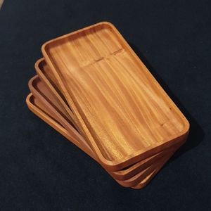 งานฝีมือ HAC-690ถาดไม้สี่เหลี่ยมผืนผ้าทันสมัยพร้อมที่จับ - Product Image 3