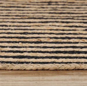 Alfombra de yute oscura con borde festoneado, alfombra boho tejida a mano para sala de estar, dormitorio, hoteles, habitaciones comerciales - Product Image 5