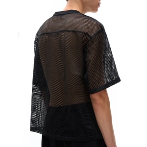 T-shirt surdimensionné en maille respirant et à séchage rapide pour homme, coupe ample à épaules tombantes, style athlétique streetwear, été, personnalisable OEM ODM, vente en gros - Product Image 6