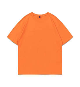 Camiseta de Algodón de Color Sólido para Hombre, Talla Grande, Manga Corta, Cuello Redondo, Estilo Casual, Tejido Liso - Product Image 2