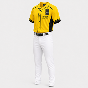 Tenue d'équipe professionnelle personnalisée, uniforme de baseball, taille plus, été, séchage rapide, respirant, antibactérien, nouvelle arrivée - Product Image 3