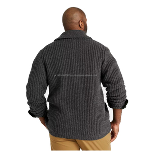 Custom Unisex V-Neck Cable Knit Acrylic Breathable Pullover Sweater <b>Long</b> Sleeve Winter OEM Wholesale Private Label Bulk Order - Product Image 3