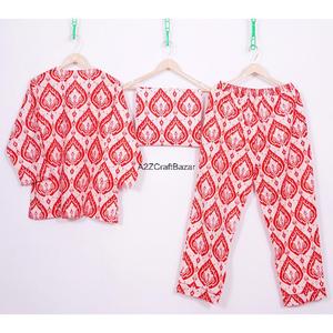 Conjunto de Pijama de Mujer, Hecho a Mano, de Lujo, 100% Algodón, con Estampado Floral Romántico, Manga Tres Cuartos, Cuello en V, Cintura Elástica, Suave, para Otoño y Verano - Product Image 6