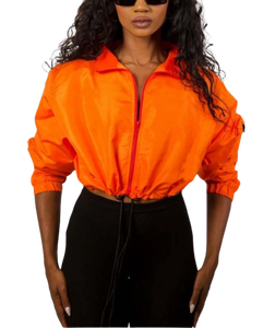 Chaqueta Cortavientos de Moda para Mujer, Estilo Informal, con Logotipo Personalizado, Cierre de Cremallera de Nailon, Talla Grande, Ligera, para Exteriores - Product Image 3