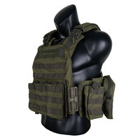 H Win Tactical Molle Plate Carrier Chaleco de armadura de liberación rápida con equipo de seguridad Chalecos Tactico de liberación rápida
