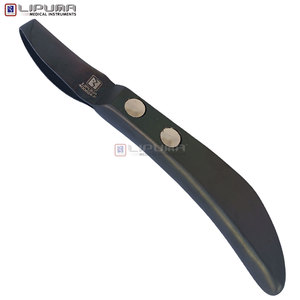 Cuchillo de Herrador LIPUMA VETRA, Recubrimiento Negro Plasma Plateado, 23 cm, Hoja Ultra Afilada de Acero Inoxidable Japonés J2, Profesional para Recorte de Pezuñas - Product Image 1