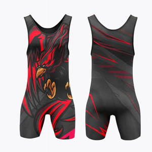 Combinaison de lutte extensible imprimée sur mesure, nouveau design, 100% polyester, vêtements d'arts martiaux, costumes à bas prix - Product Image 1