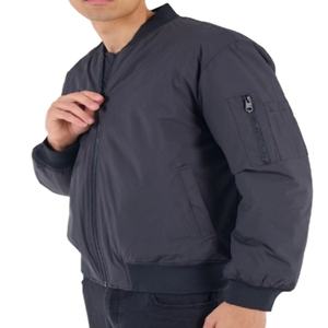 Chaqueta Bomber de Lona Azul Marino para Hombre, Talla Grande, Transpirable, Resistente al Viento, con Cuello de Punto Plano, Abrigo Casual de Invierno para Adolescentes, Cálido para Exteriores - Product Image 6