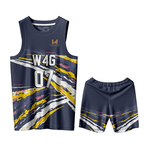 Uniformes de basket-ball réversibles sans manches pour hommes, col rond, logo imprimé sur le devant, 100% polyester, respirant, anti-transpiration - Product Image 5