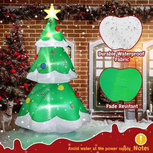 6.9 FT Lighted LED Christmas Tree Outdoor Holiday Inflatable Yard Decorations Built for Blow Christmas Inflatable Decoration - Product Image 6