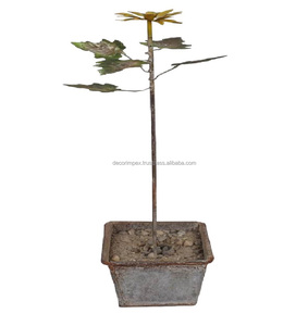 Flor amarilla y hojas Estaca de jardín Nuevo diseñador Maceta La mejor calidad para la decoración del hogar y el jardín Último estándar - Product Image 1