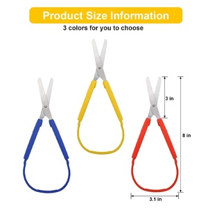 Ciseaux à ongles de sécurité Ryzer Studio, incurvés, en acier inoxydable, à ressort, avec poignée en plastique légère, pour manucure quotidienne - Product Image 4