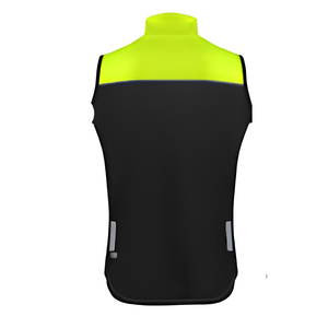 Gilet de cyclisme réfléchissant haute visibilité, imperméable, coupe-vent, léger, respirant, pliable, avec fermeture éclair, en maille, 100% polyester - Product Image 3