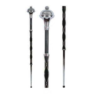 Maza de tamborero con cabeza en relieve de león cromado y mango, hecha a medida, de alta calidad, con su nombre - Product Image 2