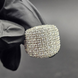 Moissanite Iced Out <b>Dome</b> <b>Ring</b> Luxury Hip Hop Statement Jewelry Sparkling Mens Fashion <b>Ring</b> - Product Image 5