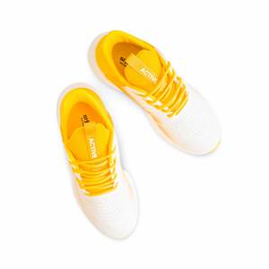 รองเท้าผ้าใบลำลองผู้หญิงสีเหลืองรองเท้าอินเทรนด์ผ้าใบ AT7357 - Product Image 1