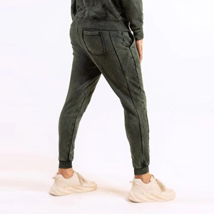 High Quality Custom Men's Casual Jogger Trousers Oversized Sweatpants <b>Elastic</b> Waistband <b>Lace</b> Acid Wash Mid Straight - Product Image 5