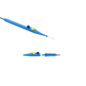 Crayon électrochirurgical bipolaire manuel en acier inoxydable à usage unique avec nettoyeur de pointe et étui - Product Image 1