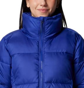 Blouson matelassé unisexe OEM Bleu Clematis Fermeture éclair intégrale Respirant Toile à bulles à capuche Motif uni Devant Hiver 2026 - Product Image 2