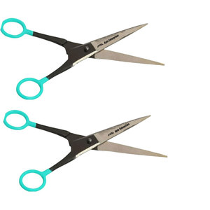 Ensemble de ciseaux à cheveux de 7 pouces avec peigne, ciseaux de coiffure en acier inoxydable pour hommes et femmes, lot de 3 noirs - Product Image 1