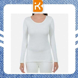 Camiseta térmica cómoda para mujer, ropa interior térmica informal y cálida para mujer, capa base térmica de algodón premium para mujer - Product Image 2