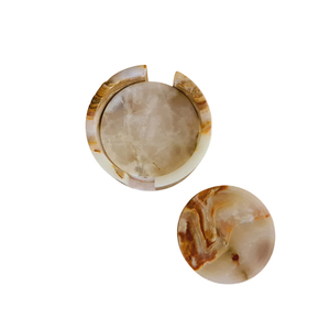 2026 New Premium <b>Marble</b> Onyx Big Slab Drink Coasters Set with Antique Finish Modern Kitchen Home Decor - Product Image 5