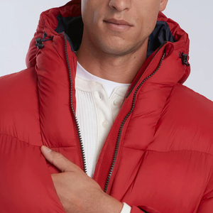 Fabric Lightweight Warm Comfortable Outerwear For Hiking Camping Travel Men Puffer <b>Jacket</b> Quilted Winter Coat Premium Insulated - Product Image 3