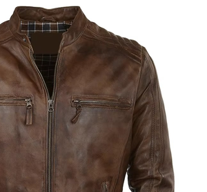 Chaqueta de Cuero Genuino para Hombre, Elegante, de Manga Larga, Último Diseño, Alta Calidad, Estilo Urbano, Casual, para Motociclistas - Product Image 4