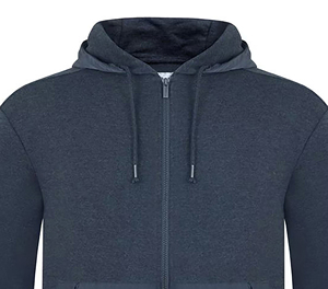 Sweat à capuche zippé intégral 2 voies pour homme, en coton épais, coupe classique, respirant, écologique, avec poches, vierge pour personnalisation - Product Image 6
