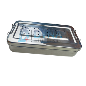 Ensemble de 40 instruments de chirurgie générale de haute qualité avec boîte en acier inoxydable (poignée plaquée or), certifié CE, instruments vétérinaires - Product Image 4