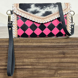 Sac à main mini pour femme, nouvelle mode 2025, luxe, cuir à carreaux, bandoulière, sac à main à grande capacité, pochette à poignet - Product Image 4