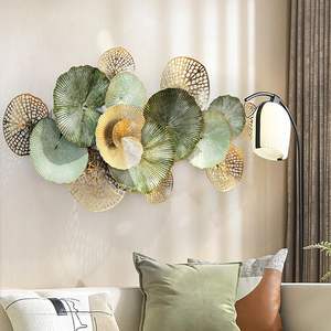 Décoration murale florale en métal Art floral moderne à suspendre pour bureau à domicile - Product Image 3