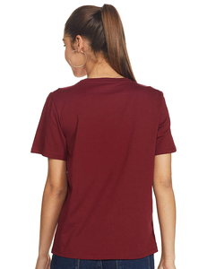 เสื้อยืดคอวี แขนสั้น สีพื้น ผ้าฝ้าย ทรงปกติ สวมใส่สบาย สำหรับผู้หญิง ยี่ห้อ PUFFIN SPORTS OEM เหมาะสำหรับทุกฤดูกาล - Product Image 3